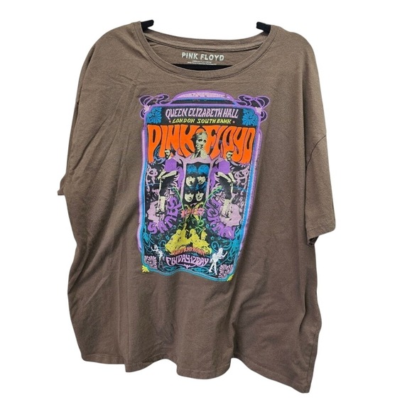 Pink Floyd Other - Pink Floyd Graphic T-Shirt XXL Brown Queen Elizabeth Hall London South Bank‎ Tee